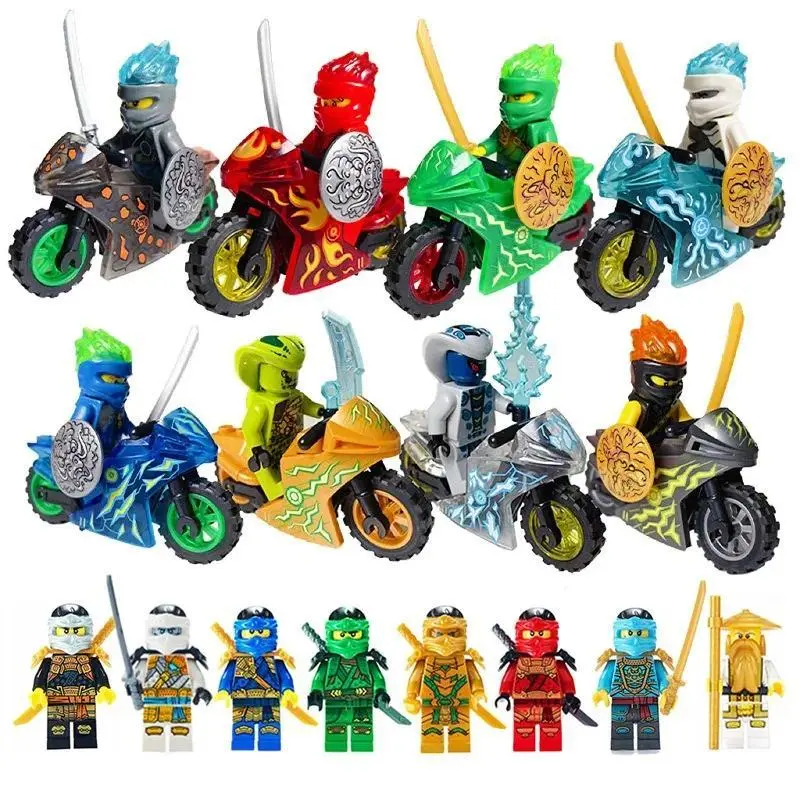 2026 new hot item Building blocks, golden ninja humanoid toys, assembled educational toys, mini characters, children's birthday gifts,