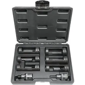 Strut Nut Socket 16mm 18mm 19mm 21mm 22mm 24mm with 12 Point 1/2" Drive Suspension Strut Spreader Socket 8pc Shock Absorber Tool