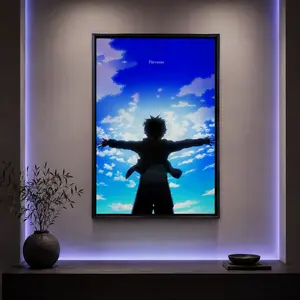 Eren Yeager 'Freedom' Quote Poster -  Dark Manga Wall Art Print, Motivational Room Decor for Bedroom & Living Room