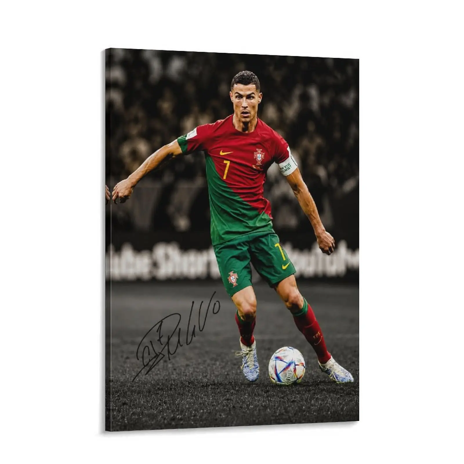 CR7 Soccer Goat Signed Photo Autograph Print  Digital  Sign Canvas Wall Art