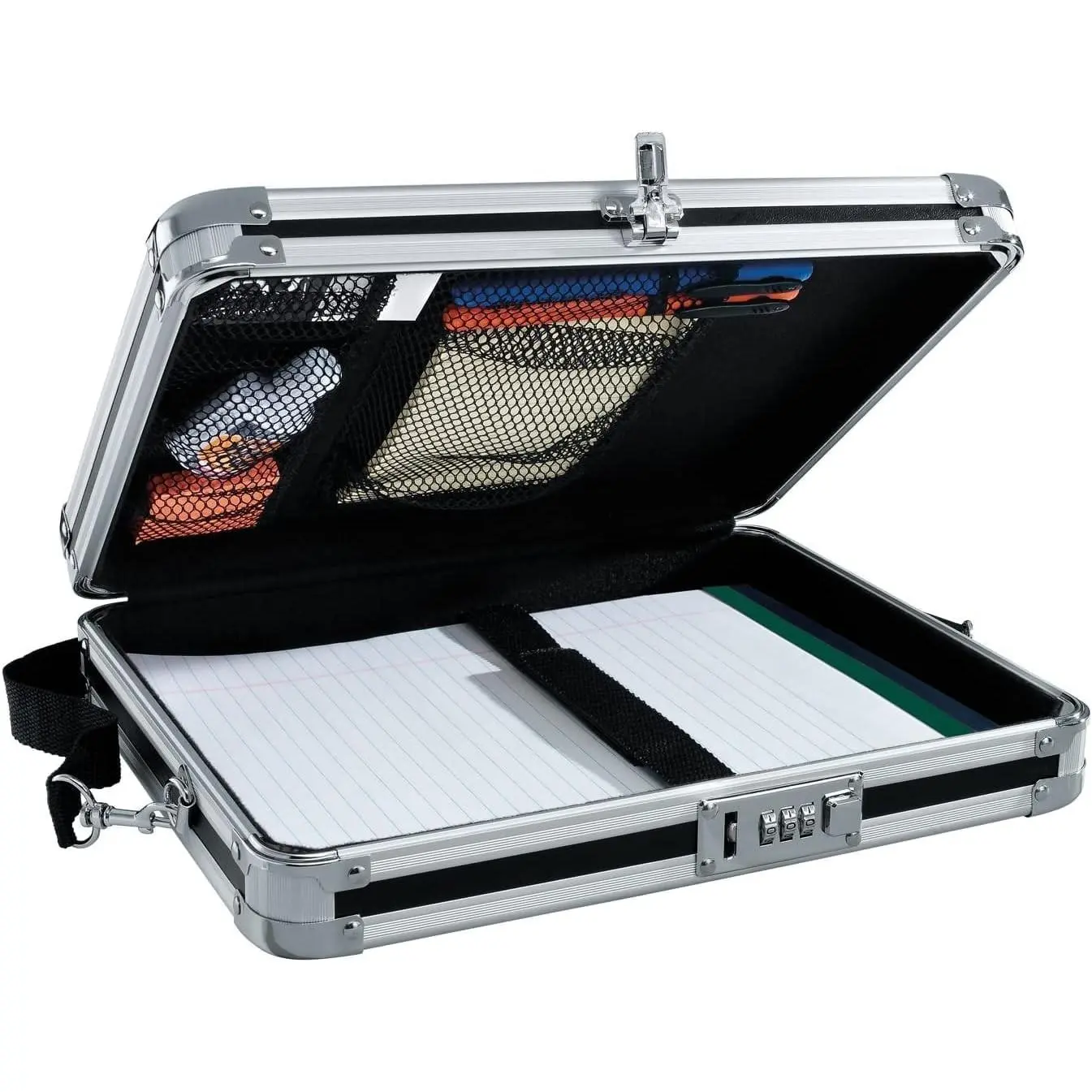 Locking Clipboard with Storage - Heavy Duty Metal Clip Board Box Holds 8.5" x 11" Letter-Size Paper or Tablet Device - Combination Lock, Black