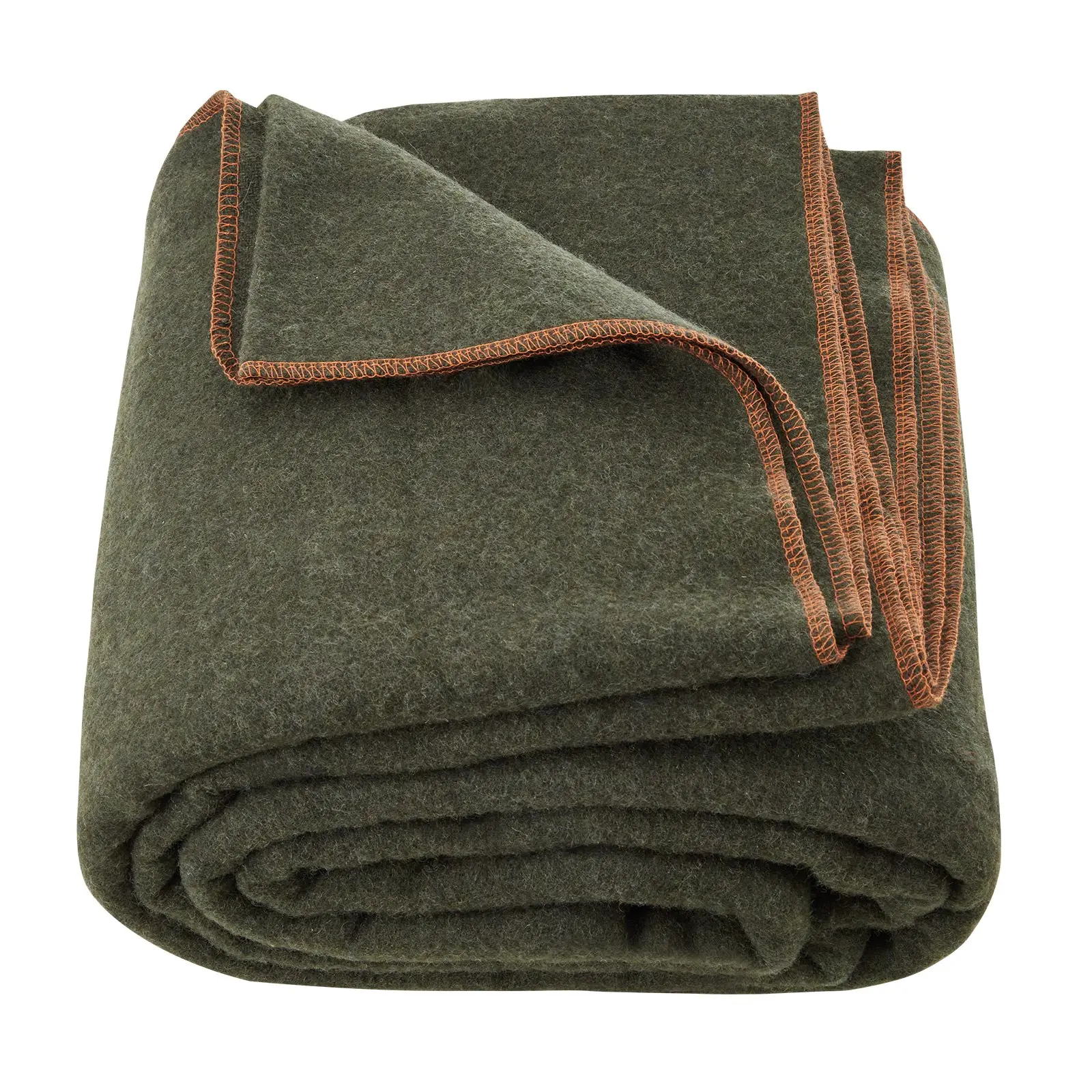 【Summerfinds】VEVOR 80% Wool Blend Large Camping Blanket, 64"x88" Army Green Stadium Blanket, Waterproof, Windproof, Flame Retardant, Wear-Resistant, Odor-Free Pre-Washed, Ideal for Outdoors, Travel, Hiking