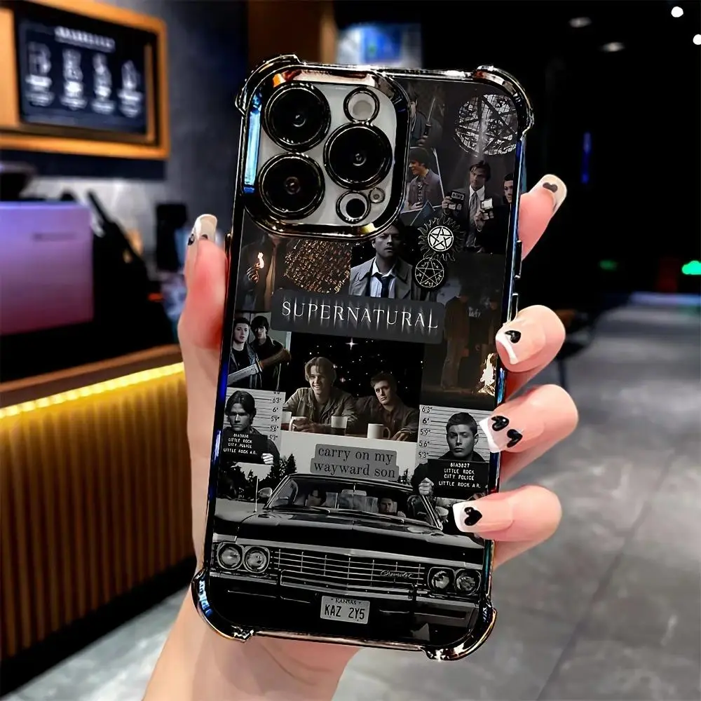 Supernatural SPN Dean & Sam Custom Protective Phone Case for iPhone 17 Pro Max,16,15,14,13,12,11 Pro Max,Air - Shockproof,Transparent Soft Plastic Back,Camera-Safe Smartphone Accessory