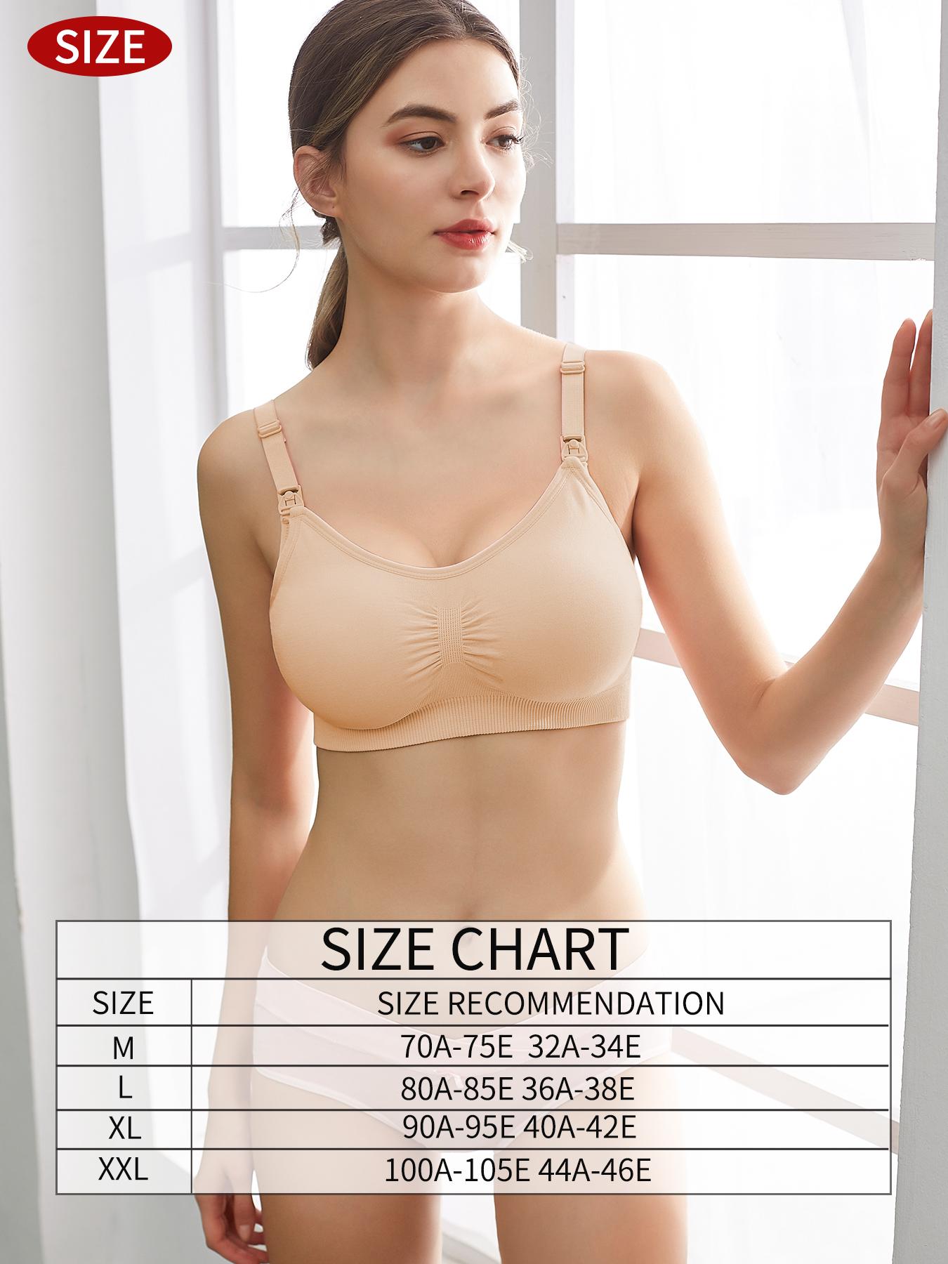 4-Pack Nursing Bras, Soft Seamless Maternity Bras, Comfortable Supportive Nursing Underwear for New Moms, Casual Everyday Wear, Pregnancy Maternity Bra