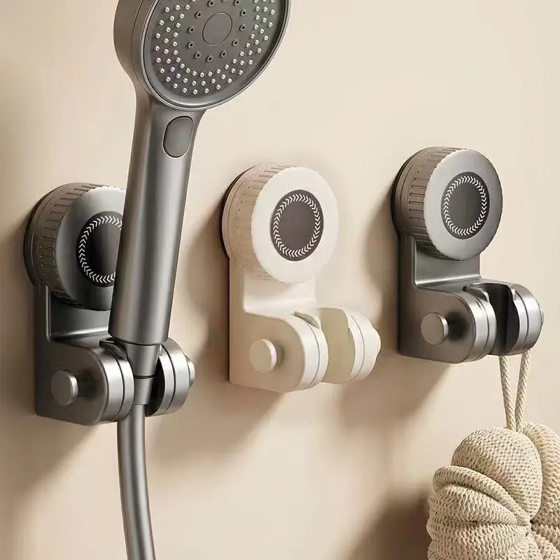 Suction Cup Shower Head Holder, No Drill Removable Adjustable Angle Shower Bracket for Smooth Bathroom Wall, Ideal for Kids & Rental Apartments