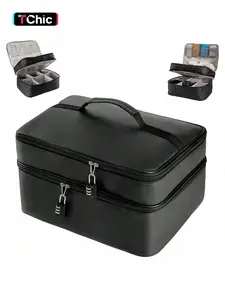 Lockable Adult Toy Storage Bag - Large 15.7" x 10.2" x 8.7" Premium Faux Leather, Soft & Durable, Discreet Adult Toy Organizer with Dividers, Includes 2 Locks, Storage Tote, Storage Pouch, Zipper Storage Bag