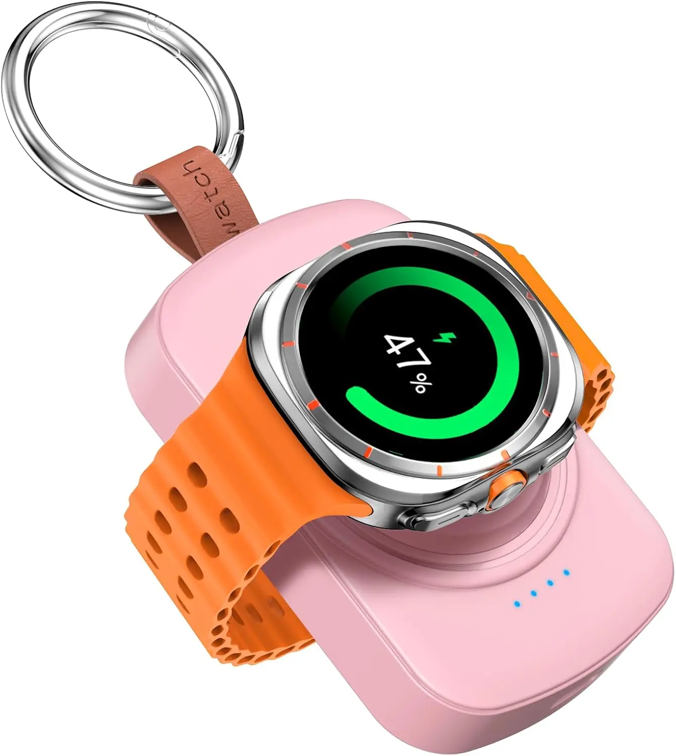 HX-27SXX Wireless Magnetic Smart Watch Charging Dock, 1800mAh 6.66W Portable Charger with Built-in Cells for Samsung Galaxy Watch 7/Ultra/6/6 Classic/5/5 Pro/4/3/Active 2/1, Black Wearable Accessories