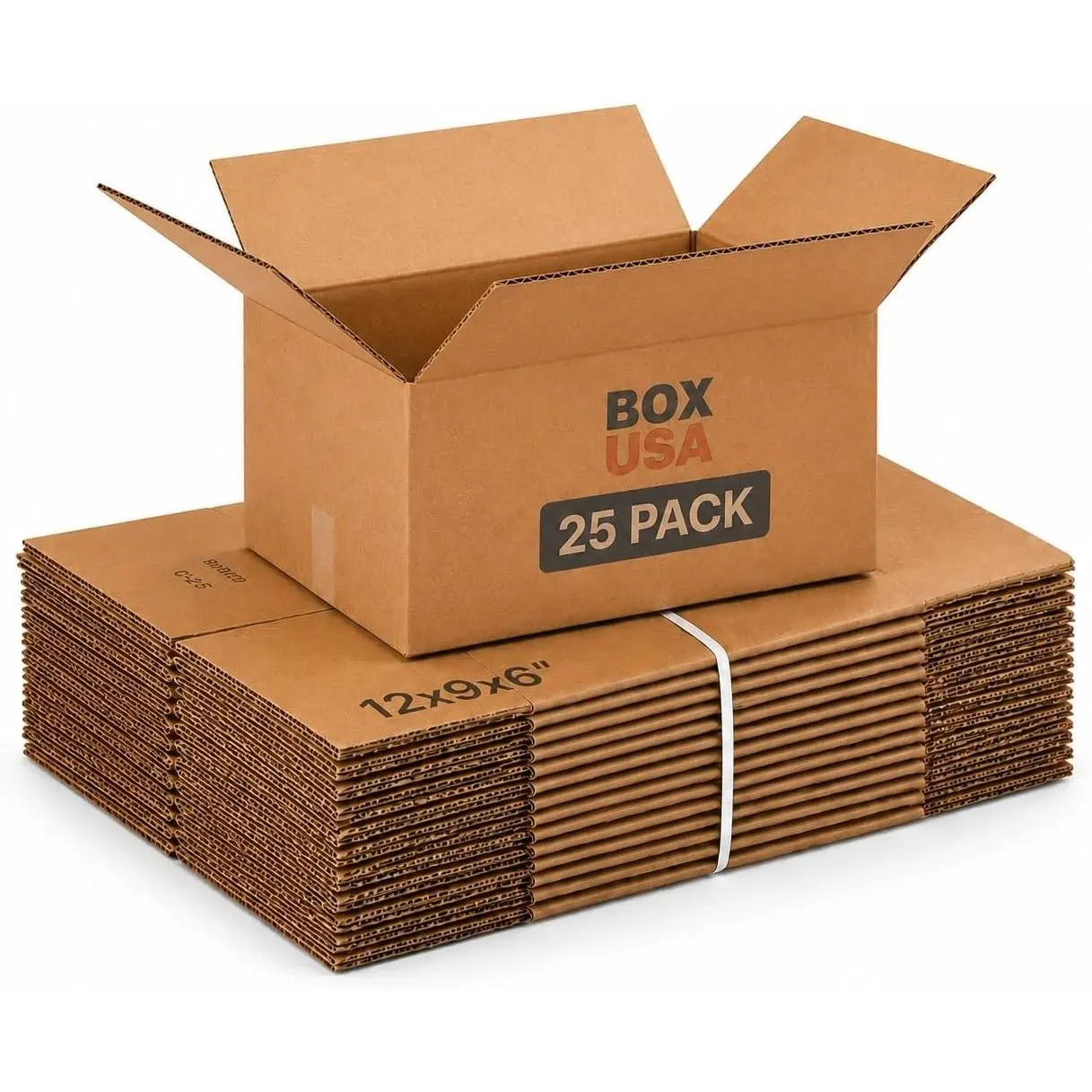 Shipping Boxes 12"L x 9"W x 6"H, 25-Pack Small Corrugated Cardboard Boxes for Shipping, Mailing, Packing, Packaging and Storage
