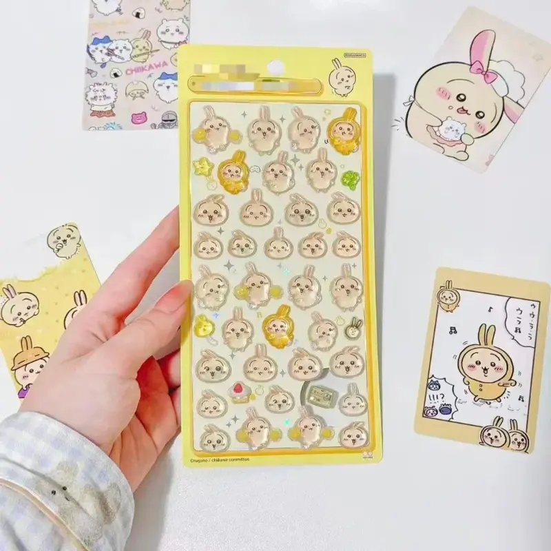 Kawaii 3D Crystal Stickers Waterproof Adhesive Decals for Phone Laptop Water Bottle DIY Journal and Kids Gift Toy