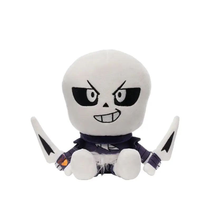 Undertale Cross Sans Skeleton Plush Toy, Huggable Collectible Cute Character Stuffed Toy, Soft Purple Game Character Plushie for Fan Kids' Birthday Gifts, Cute Character Stuffed Toys