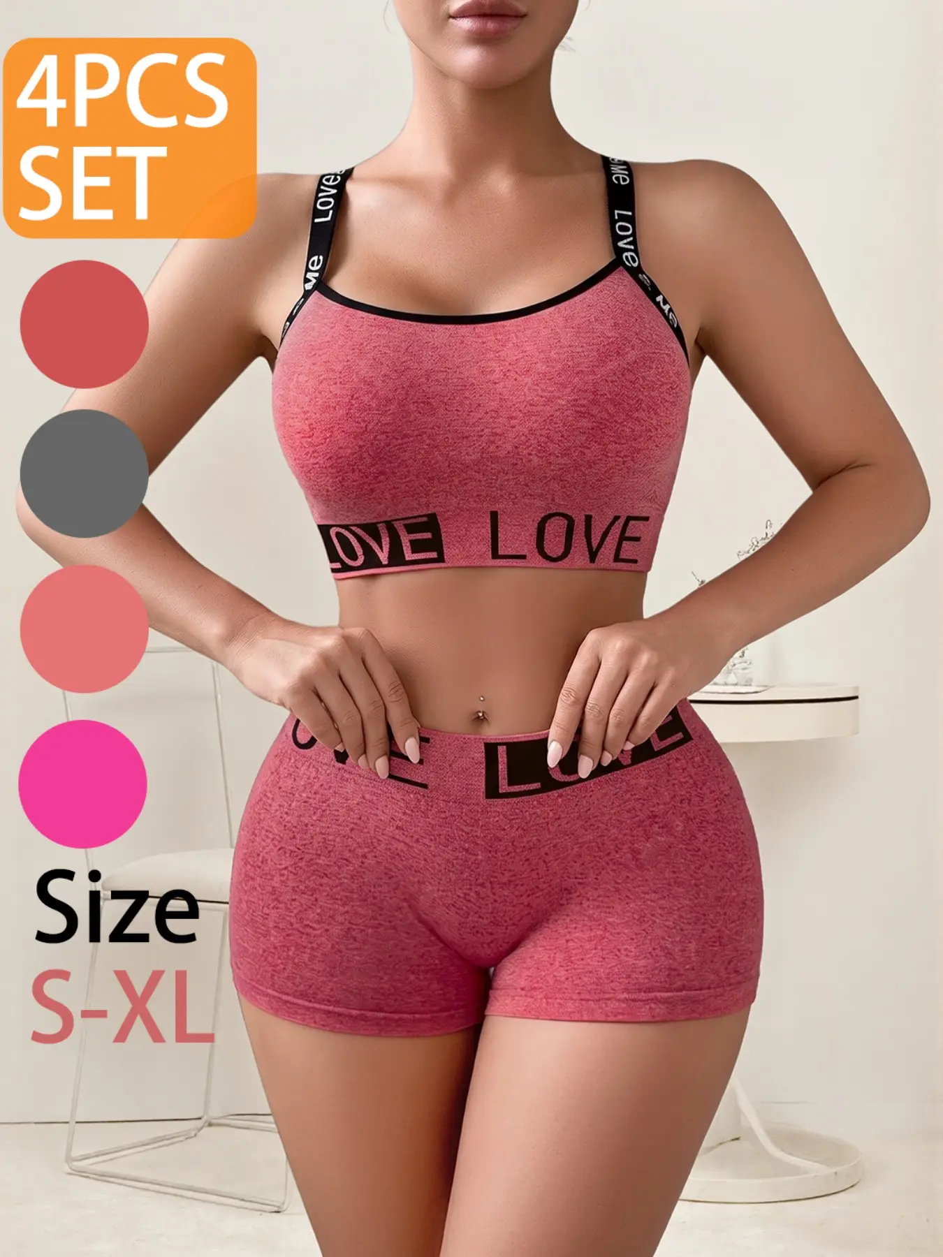 1/3/4 PCS Women's Underwear Set Includes Top and Pants Seamless Comfort Daily Wear, Soft and Breathable Ladies Lingerie Pack