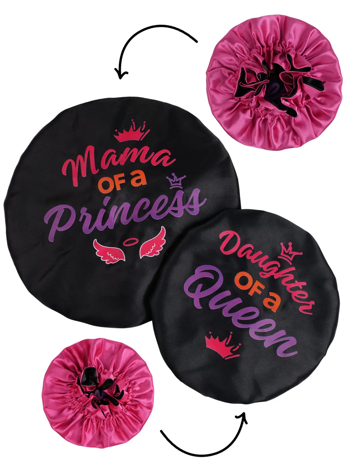 Family Sleep Cap, Cute Comfortable Design, Soft Material, Ideal Gift for Kids, Daily Use, Adult and Child Sleep Hat, Back Print Pattern