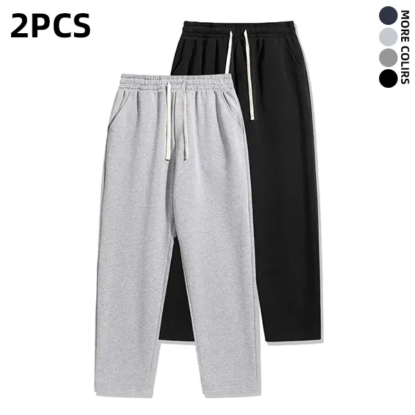 Men's cotton elastic drawstring sports pants, loose casual jogging pants, ideal basic outfit for daily men's wear in summer