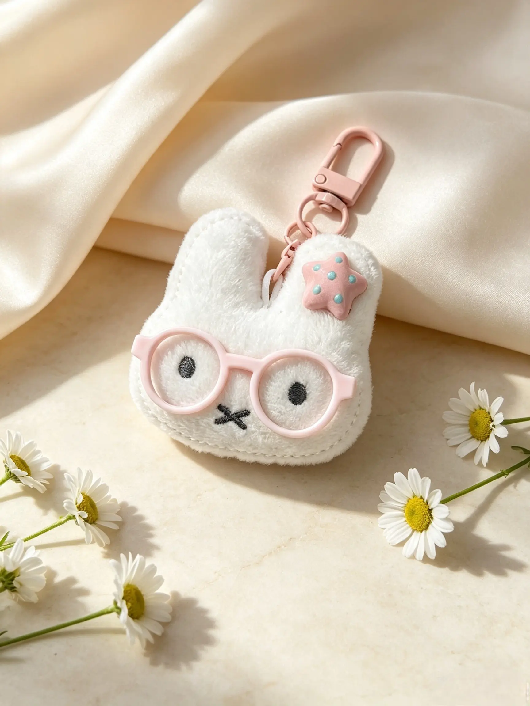 Cute Bunny Plush Keychain for Backpack, Mini Rabbit Keychain Purse Charm Pendant, Gift for Women, All Seasons Accessory