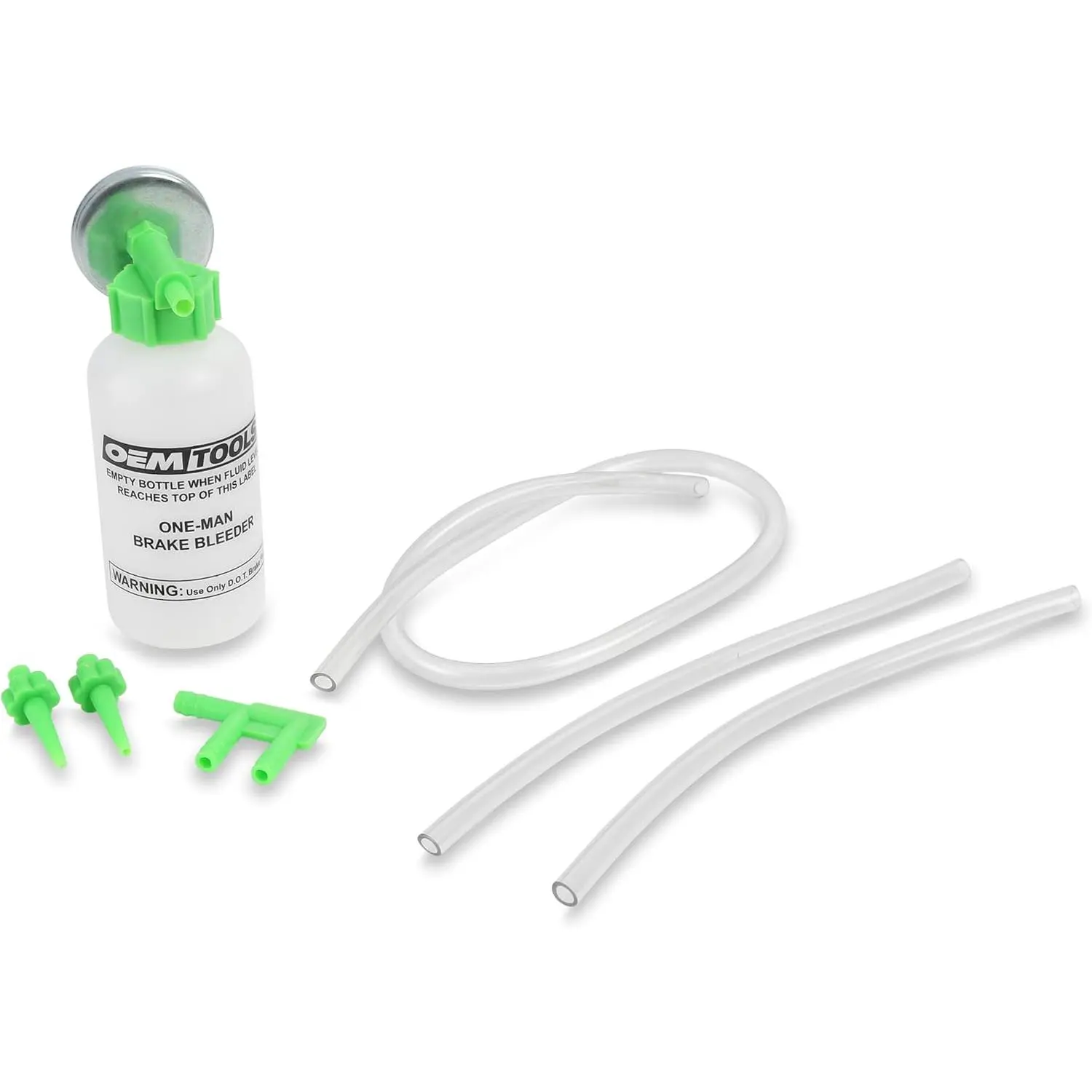 25036 Bleed-O-Matic -Man  Bleeder Kit, Featuring An Opaque  Bleed Bottle / Transparent Hoses and Tapered Fittings, No Mess  Fluid Bleeding , Multi color(Packaging May Vary)