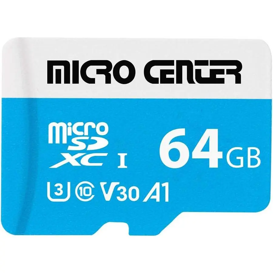 Center  64GB microSDXC Card, - Compatible Memory Card, UHS-I C10 U3 V30 4K UHD Video A1  SD Card with Adapter (64GB)