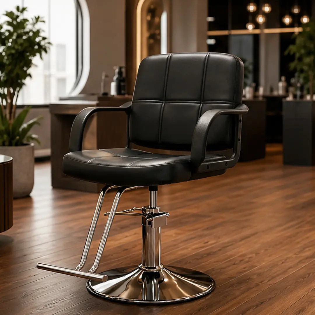 ARCH Barber Chair Salon Styling Chair 360° Swivel Adjustable Height Heavy Duty Hydraulic Pump PU Leather Black 350 LBS Capacity for Hair Stylist Salon Home Use Multiple Color Options, Black/Off White/Pink Color Options, PU Material