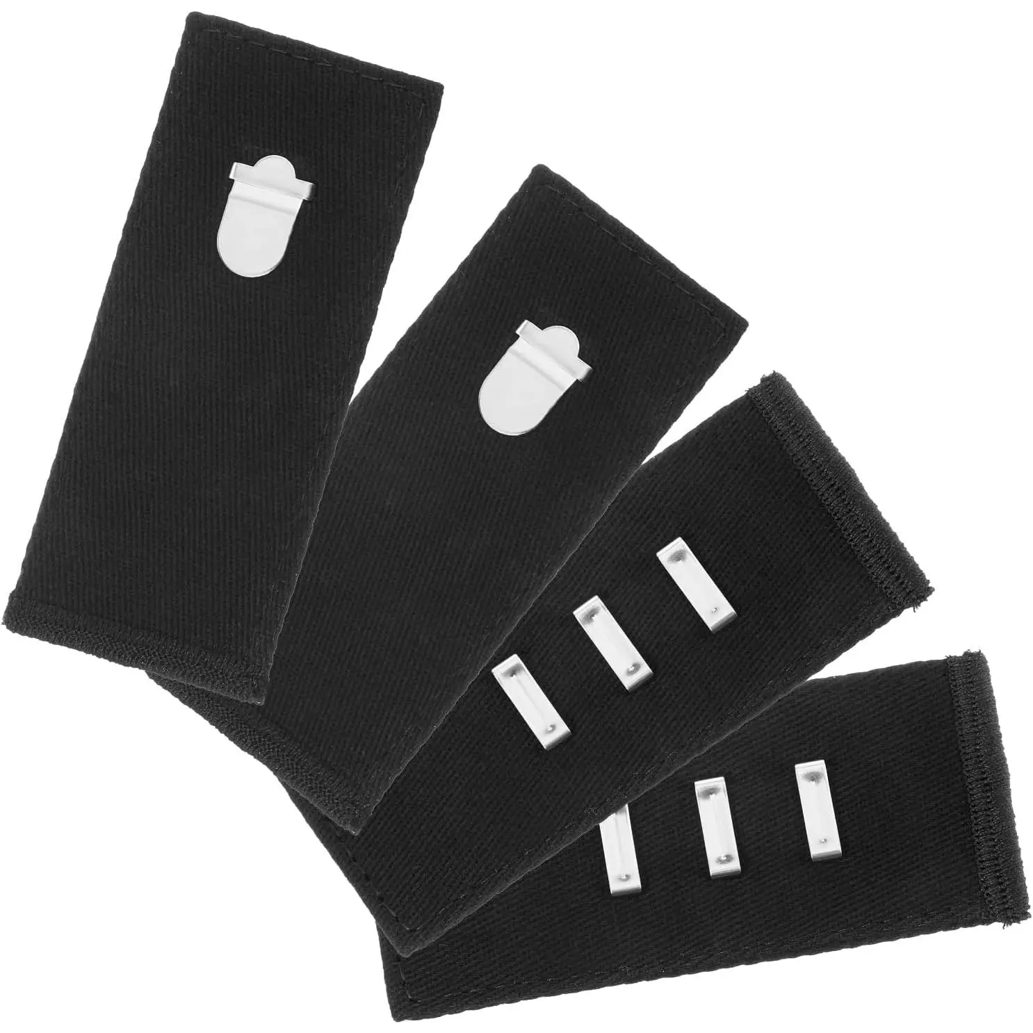 2 Set Black Hook  Band Extenders, Pant Extenders for Jeans, Hook  Extender for Pants for Men Women, Soft Adjustable Waistband Stretcher, Waistband for Jeans Pants Trousers