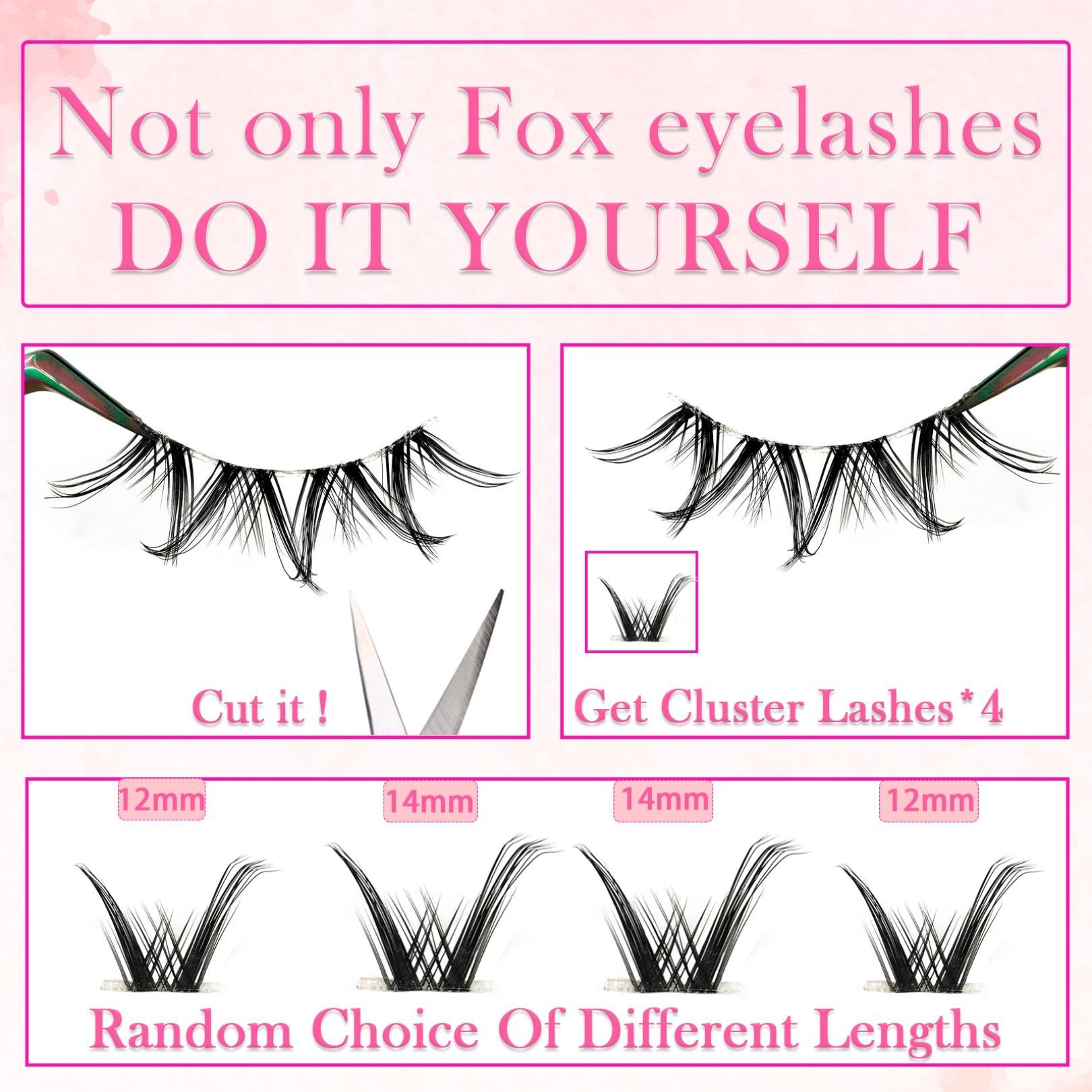 Natural False Eyelashes, 7 Pairs Wispy Faux Cluster Lashes, Volumized False Eyelashes for Women and Girls Eye Makeup Enhancement