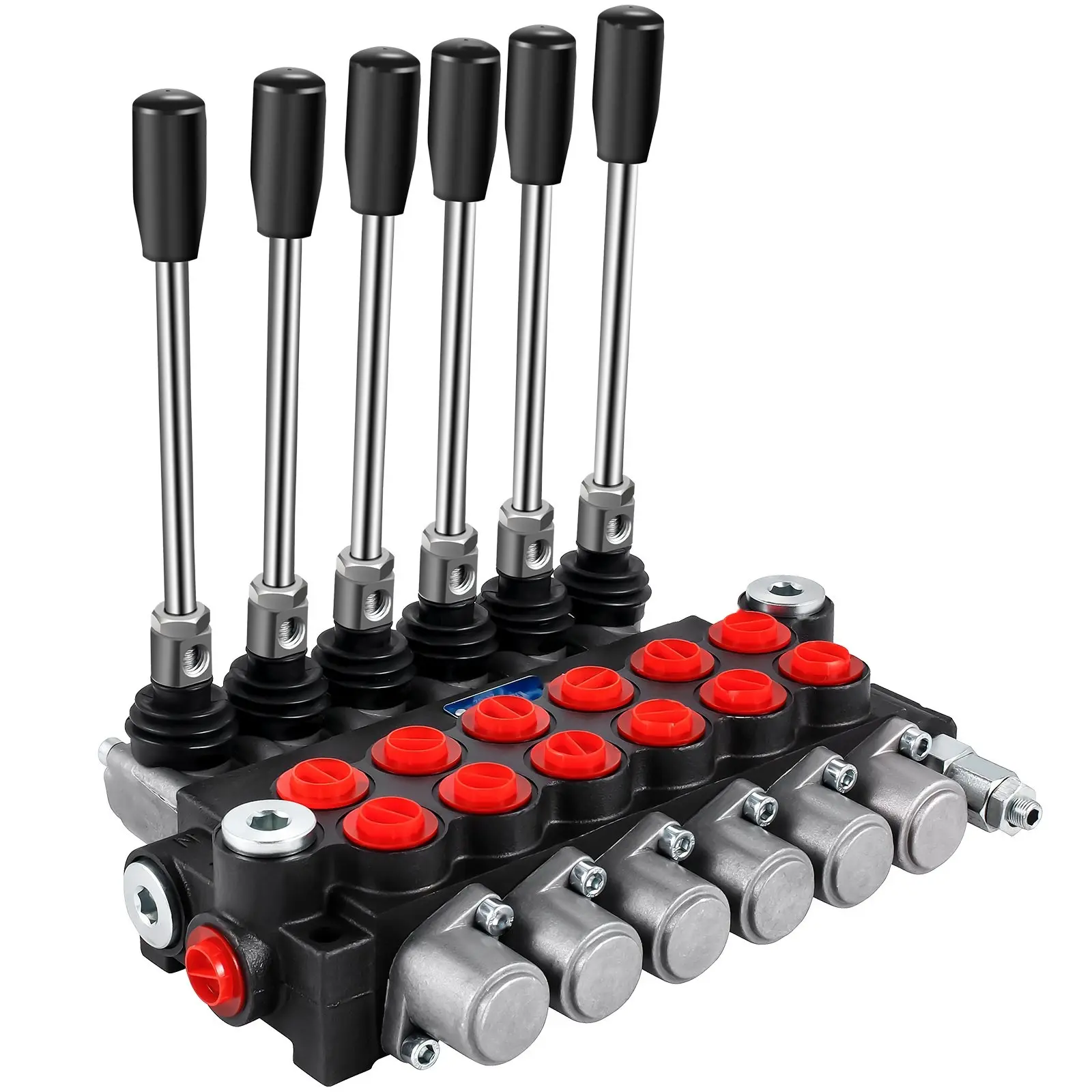 Hydraulic Directional Control Valve With Six-Spool Configuration, 11 GPM Flow, 3600 PSI Rating, Spool Valve System For Tractors, Loaders, Tanks, And Agricultural Equipment, Valves And Controls