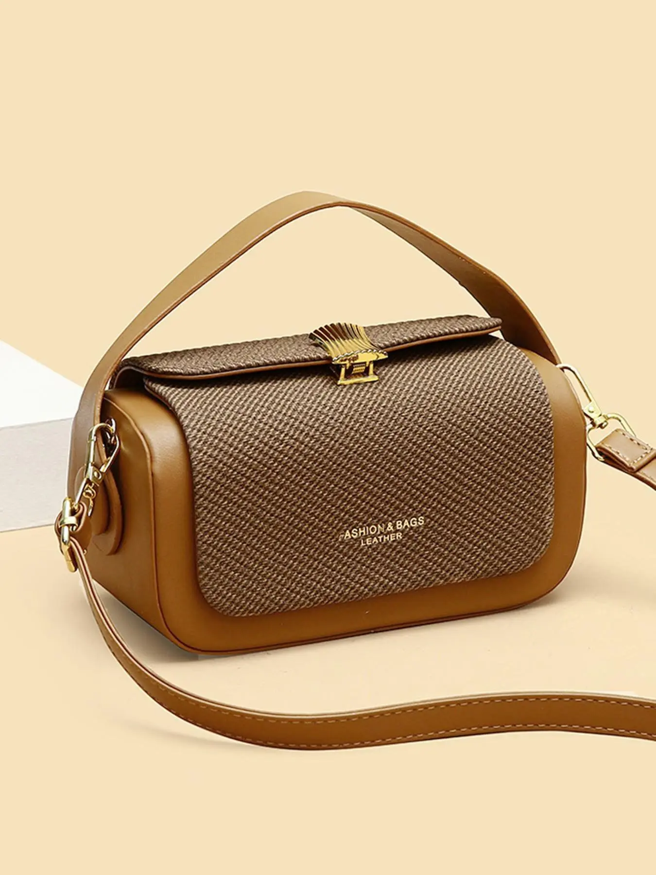 Vintage minimalist and gentle woven pattern handbag, elegant and luxurious texture, fashionable and personalized single shoulder crossbody bag, can accommodate mobile phones, lipstick, suitable for daily commuting, Cross Body Bag for Travel