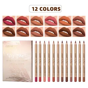 Long-Lasting Lip Liner Set, Lip Liner Kit, 12pcs/set Matte Lip Liners, Smooth & Moisturizing, Easy-to-Apply, Smudge-Proof, All-Occasion Lip Makeup Kit