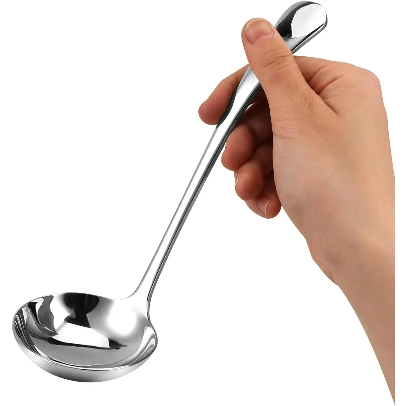7.9 Inch Silver Small 18/10 Stainless Steel Gravy Soup Ladle for Spooning Sauces or Gravies
