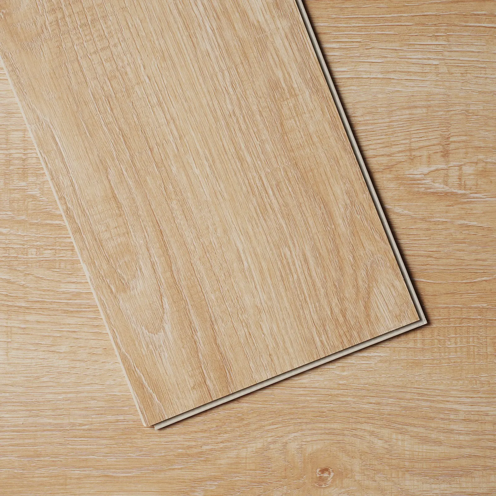 VEVOR Interlocking Vinyl Floor Tiles, 10 Pcs 48x7.3in 5.5mm Thick Snap-Together Flooring, Natural Wood Grain Durable Flame-Retardant Noise-Reduction Easy-to-Clean DIY for Kitchen, Dining Room, Bathrooms