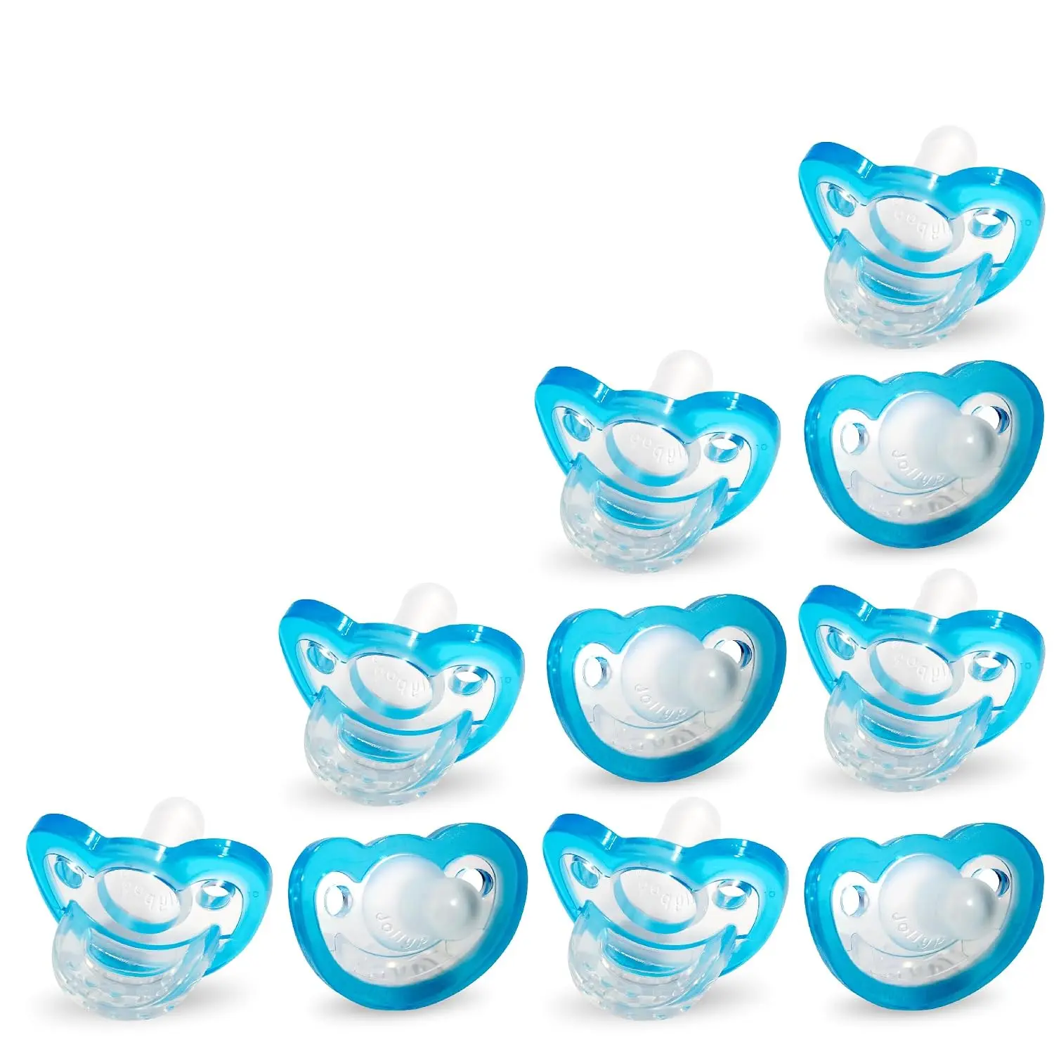 Baby Orthodontic Pacifiers for 3+ Months, USA-Made, Natural-Shaped, Medical-Grade 100% BPA-Free Binkies Used in NICUs & Hospitals Worldwide, New Blue Model, 4-Pack