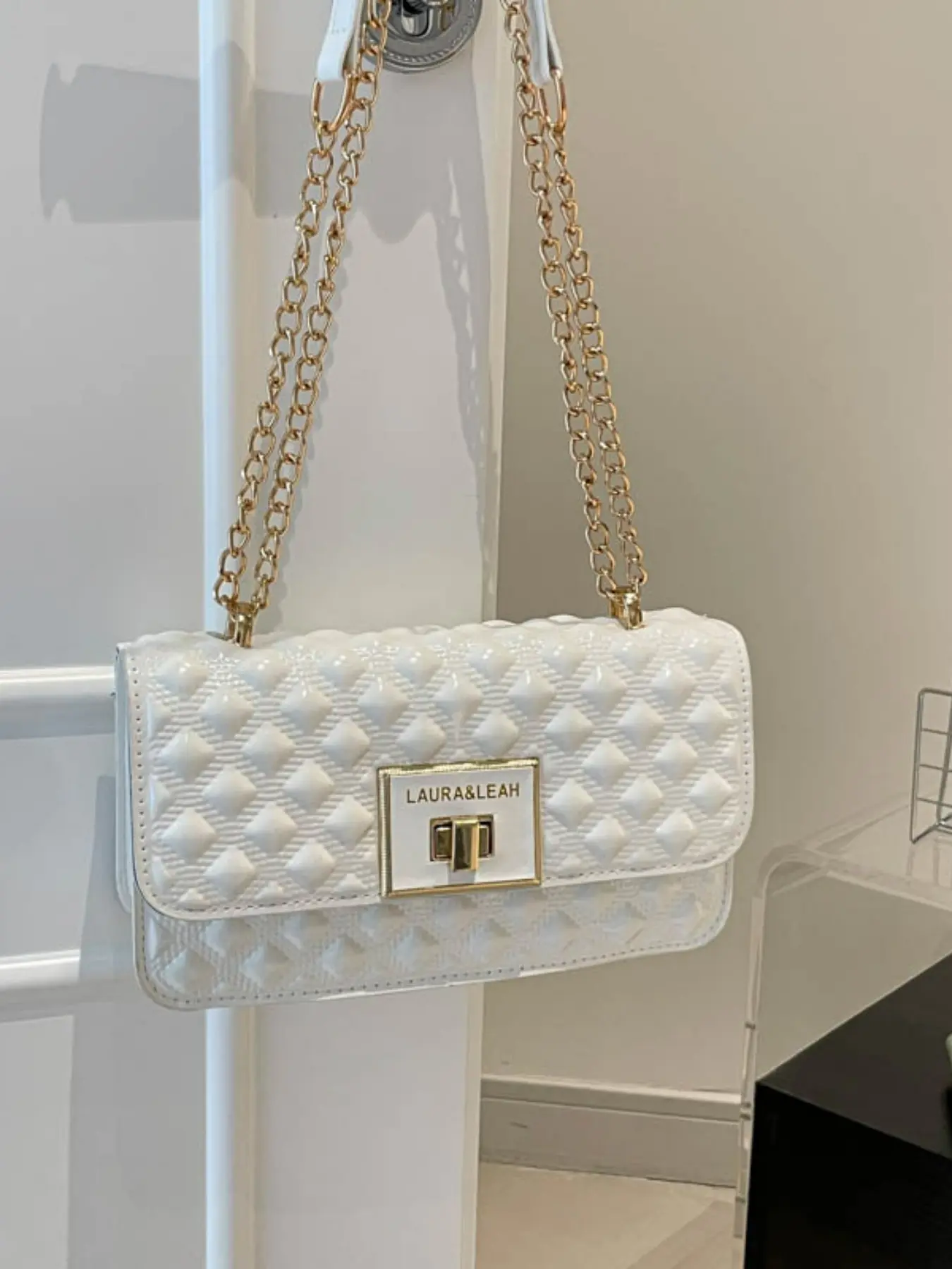 New Trendy Rhombus Pattern Design Fashionable Casual Crossbody Bag, High-Quality Daily Use Shoulder Bag, Modern Style for Work and Outing, Fashionable Bags