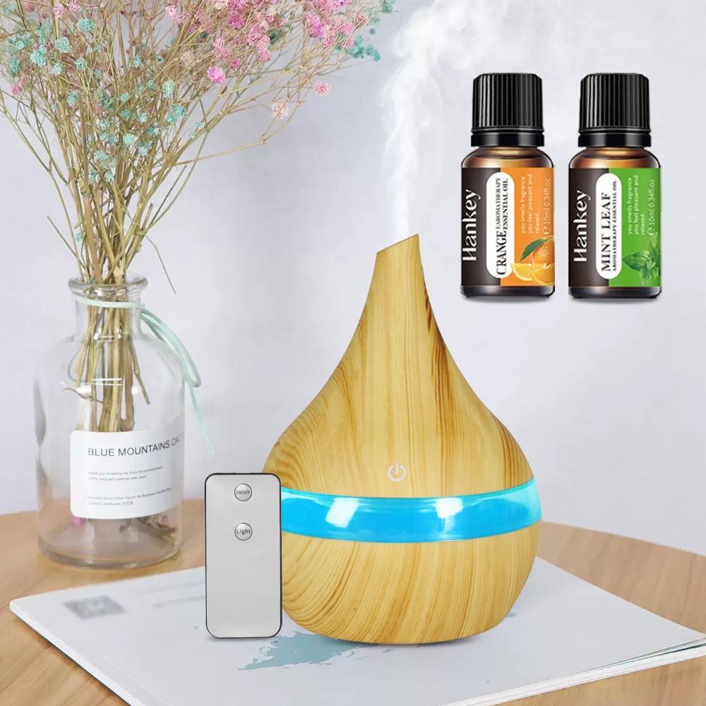 300ml Diffuser, 7 Color Changing Night Lights, Remote Control, Ultra Quiet Operation, Auto Shut-Off, Mist Control, Perfect for Nightstands