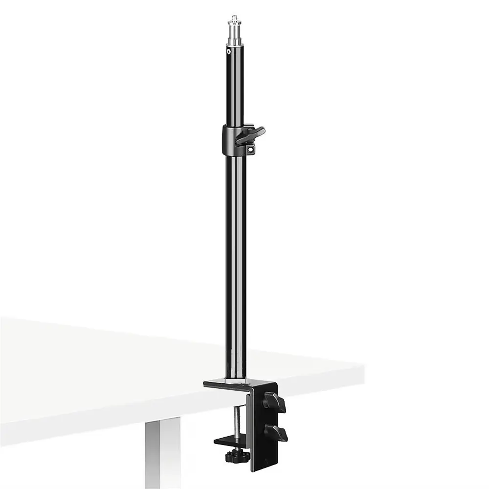 Desk Mount Stand,Adjustable Table Aluminum Light Stand With Standard 1/4 Screw Tip for DSLR Camera, Ring Light, Video Light Holder
