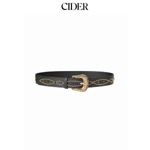 Cider STUDDED ENGRAVED BUCKLE BELT