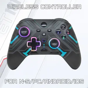 Multi-Platform Wireless Game Controller, 1000mah Long Battery, RGB Lighting, Programmable Back Buttons, Vibration, Motion Control, Mechanical Armor Design, Multiplatform Game Controller