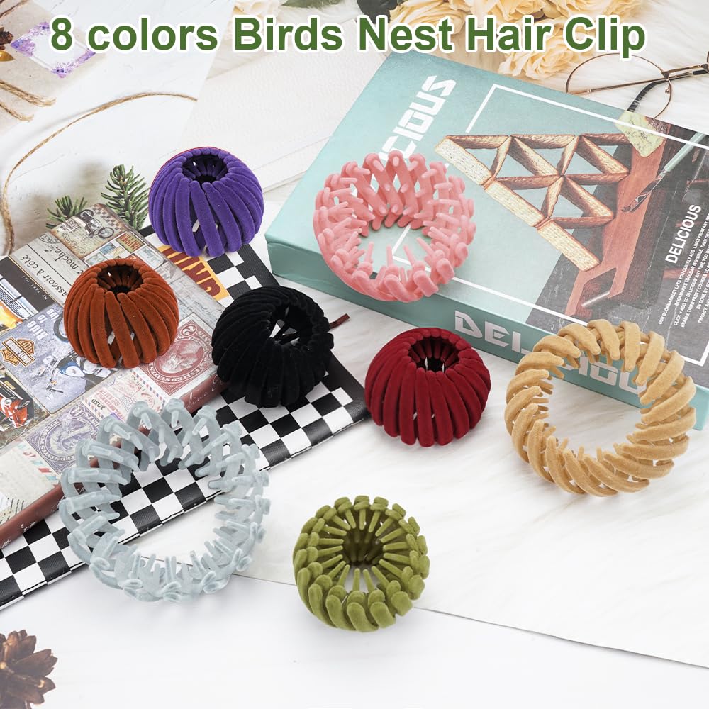 Bird Nest Magic Hair Clip - Expandable Hair Bun Maker Hair Accessories for Women Ponytail Holder Hair Bun Clip for Thin Thick Fine Curly Hair, Plastic Hair Barrettes Hair Scrunchies Bird Nest Magic Hair Clip - Expandable Hair Bun Maker Hair Accessories for Women Ponytail Holder Hair Bun Clip for Thin Thick Fine Curly Hair, Plastic Hair Barrettes Hair Scrunchies