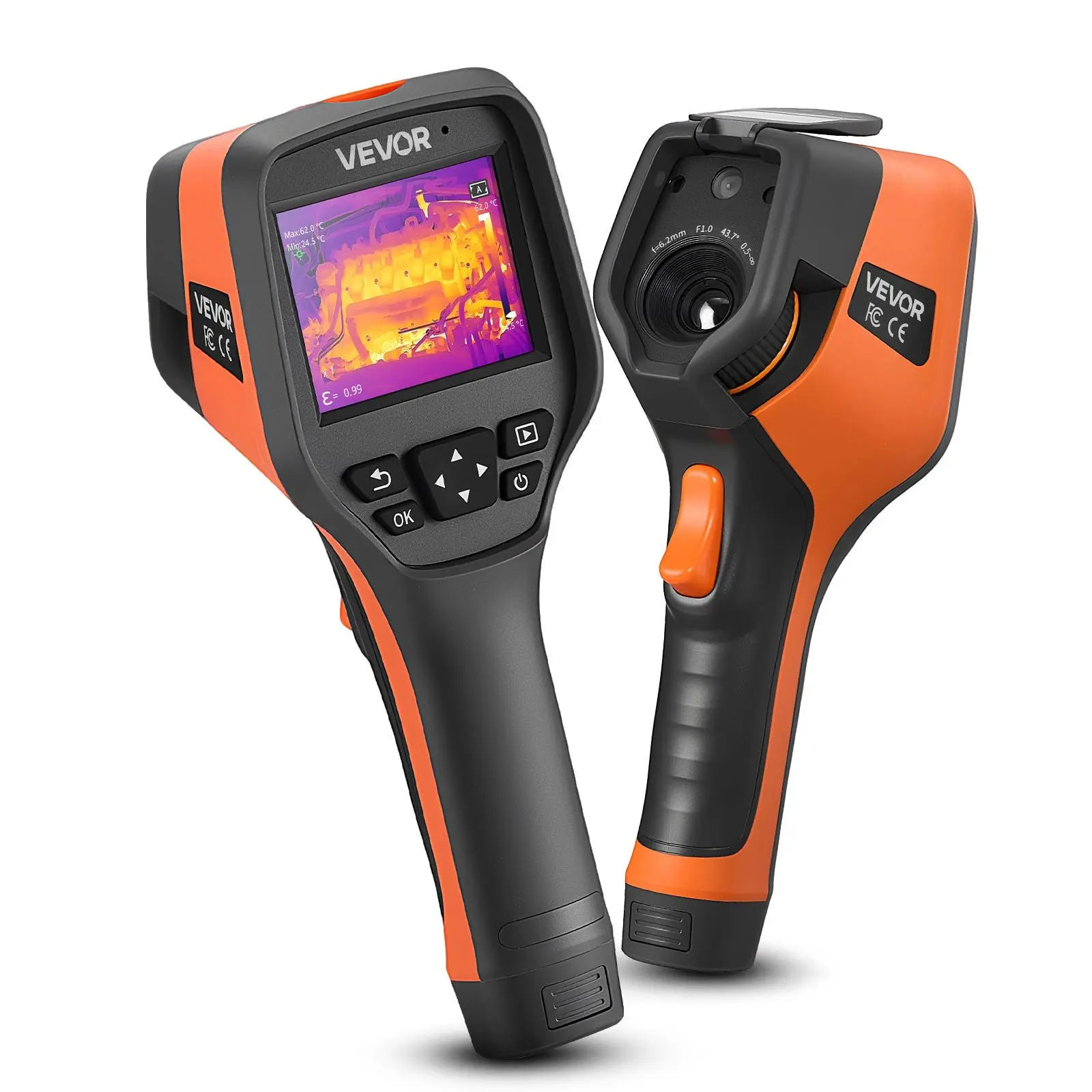 【Summerfinds】VEVOR Thermal Camera, 384x 288 IR Resolution, Handheld Thermal Imaging Camera with 5MP Visual Camera, 30HZ Refresh Rate Infrared Imager with 3.5-Inch Touch Screen, -4F to 1022F, WIFI Supported