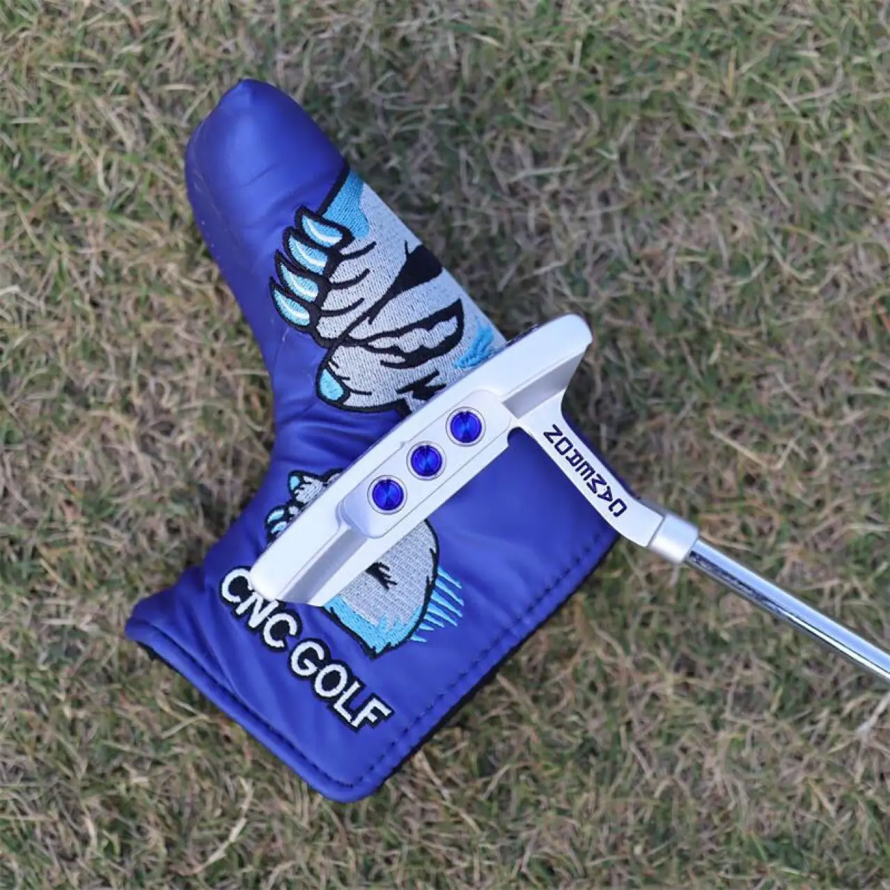 2026 golf putter, straight blade type, with cover, straight push, stainless steel, integrated balance