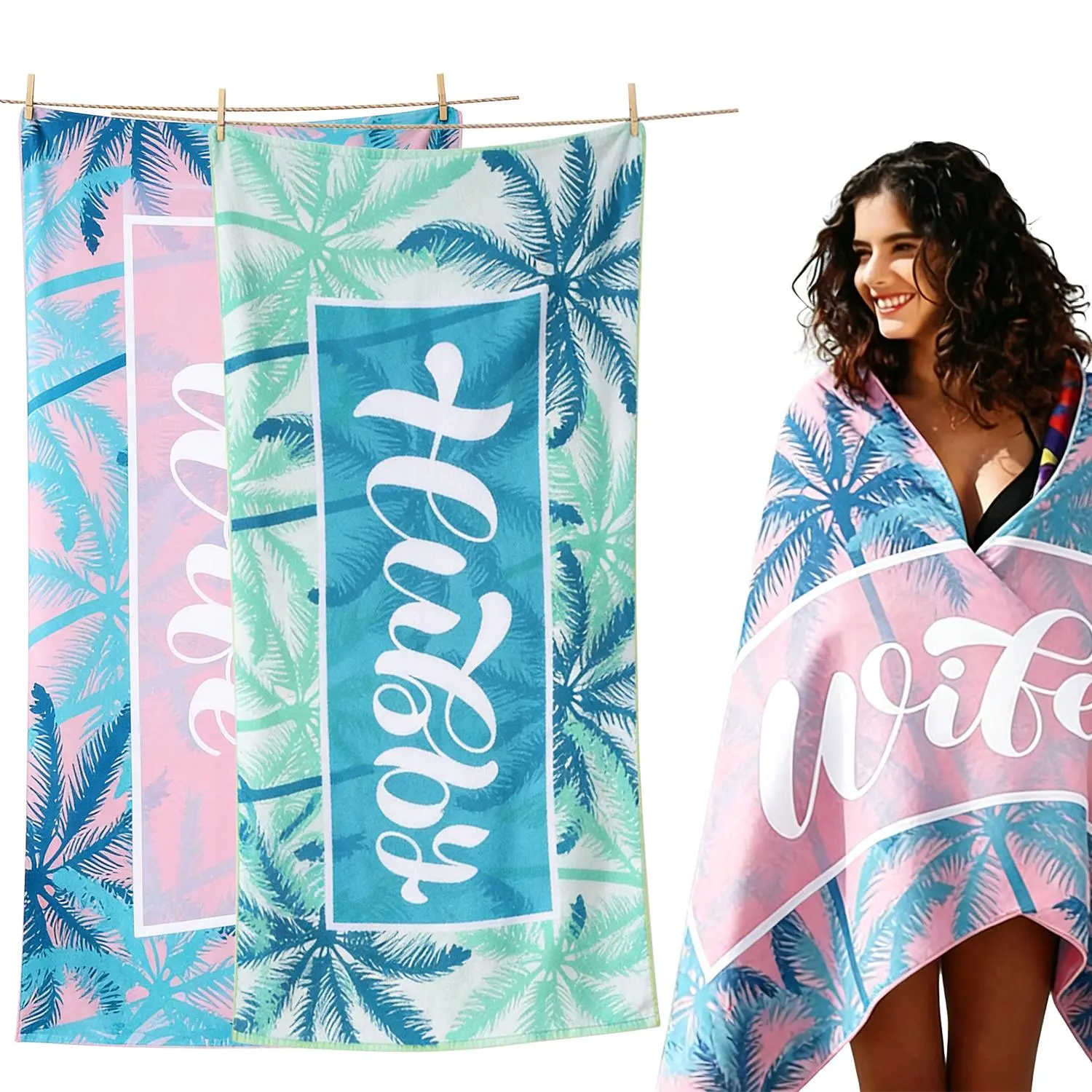 Microfiber Quick Dry Beach Towel - Lightweight, Soft & Absorbent, 27.56x59in, Shower/Bath Ready, Yoga Mat Use, Ideal for Outdoor Sports, Back to School Sports Towel