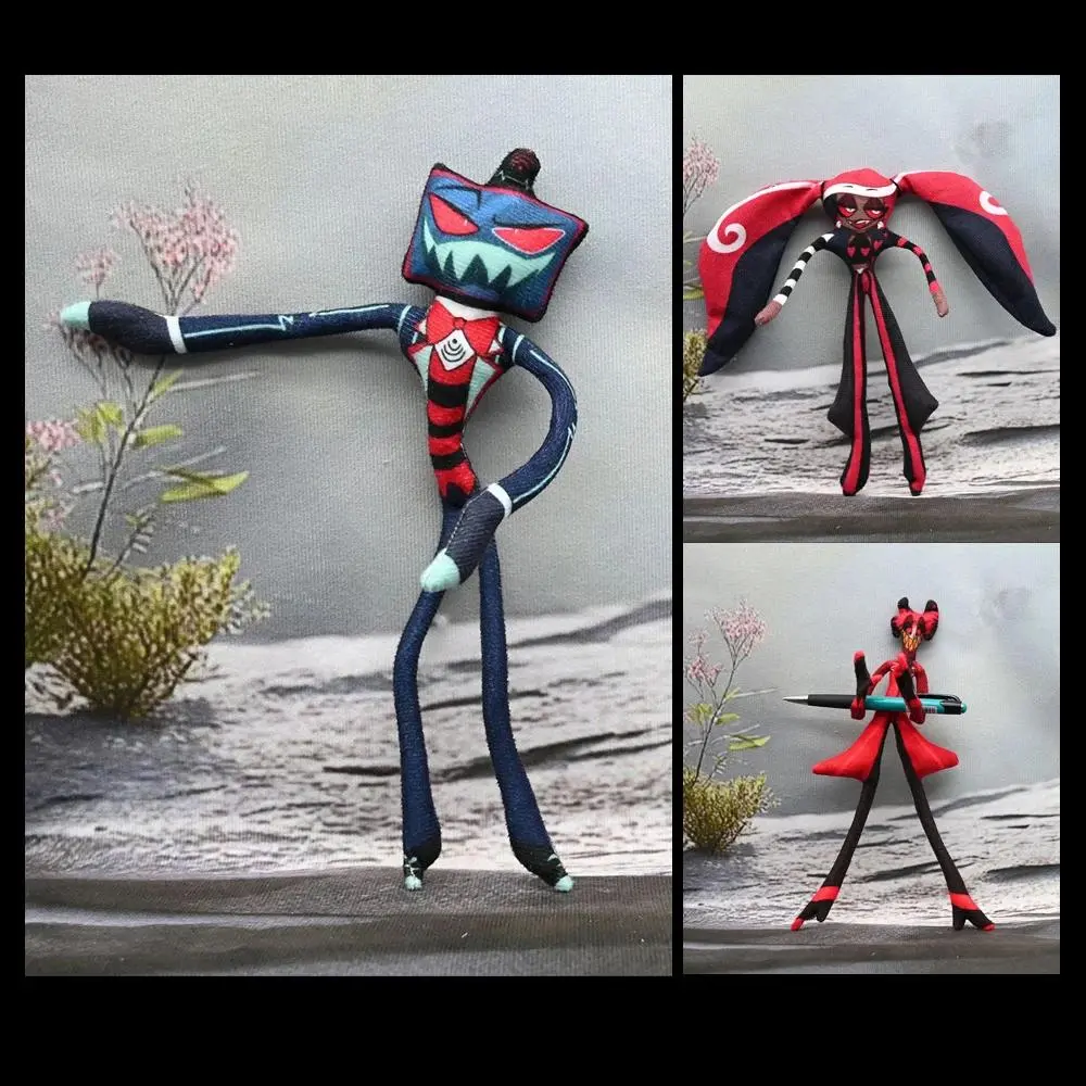 Hazbin Hotel Stuffed Animals, Unisex Flexible Body Soft Plush Toys with Wire - VOX, Alastor, Niffty Character Dolls for Anime Fans
