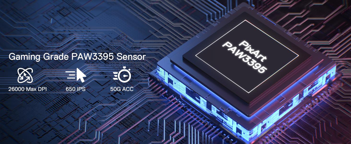 Redragon M991 Wireless Gaming Mouse, 26000 DPI 3-Mode Gamer Mice w/Rapid Fire Key, 9 Macro Buttons, Powerful Capacity and RGB Backlight for PC/Mac/Laptop, White