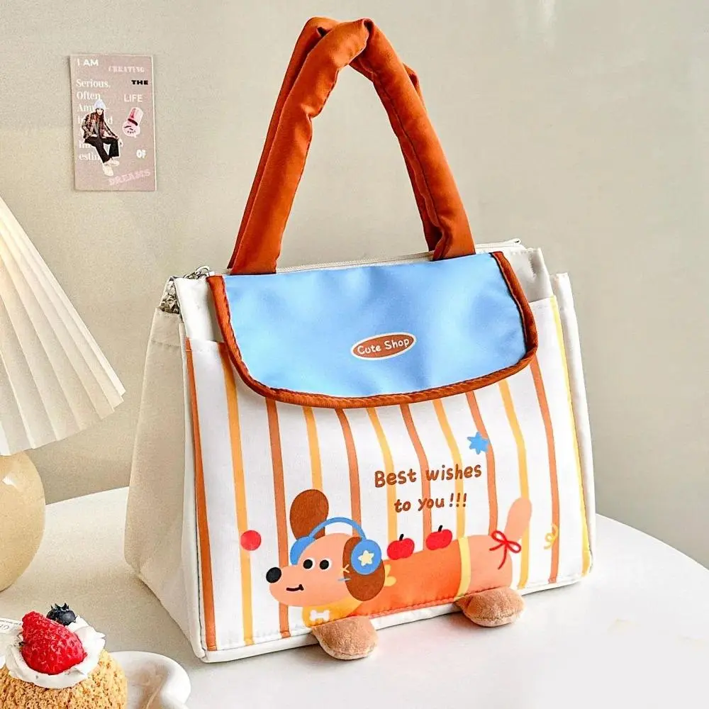 Women's Dachshund-Print Insulated Lunch Tote Bag, Fashion Cute Large-Capacity Thermal Handbag for House Use & Outdoor Activities