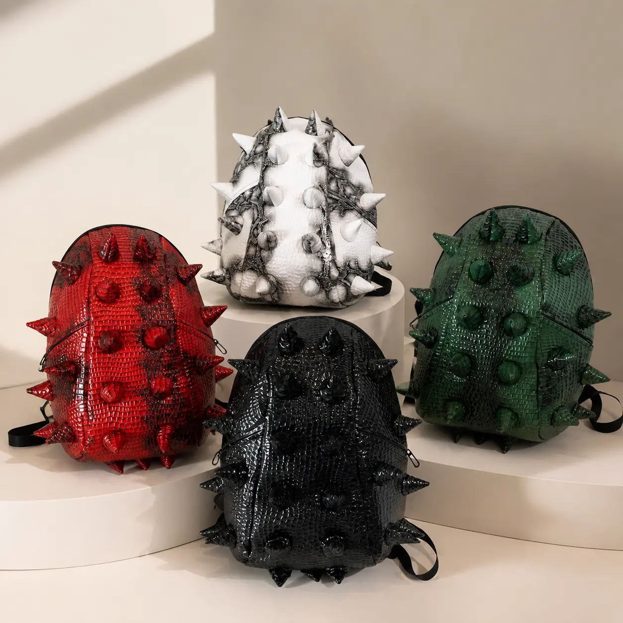 Cozy Unisex Backpack For Daily Commute Waterproof PU Casual Travel Bag Fits 13 Inch Laptop 20 35L Cute Hedgehog Print Street Style School Essential