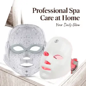 7-Color LED Red Light Therapy Mask - Cordless, Rechargeable, Adjustable Facial Beauty Device for Daily Smoother Skin Rejuvenation, Sensitive Skin-Friendly, Ideal Gift