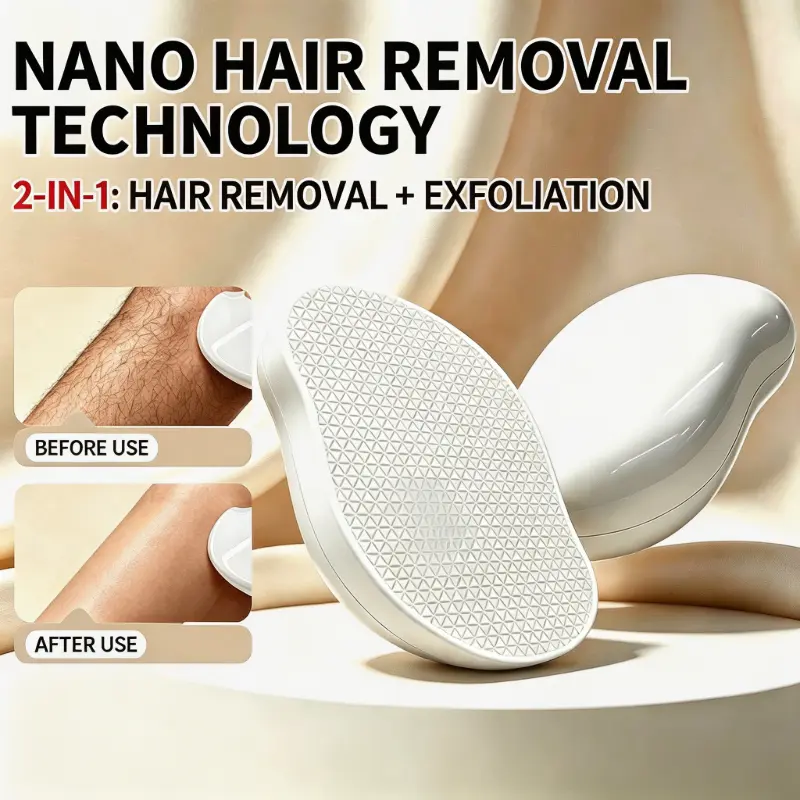 Crystal Hair Remover for Women and Men, Reusable Crystal Hair Eraser Magic Painless Exfoliation Hair Removal Device, Epilator Device for Legs Back Arms,Nano hair removal device