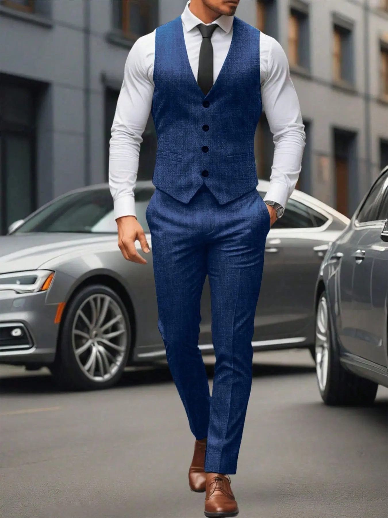 Men's Fashion Slim Fit Vest and Pants Suit Set, Multiple Colors Available, Elegant Wedding Guest, Formal Occasions, Gift for Boyfriend