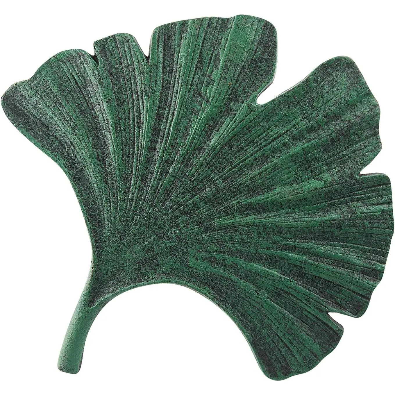 Cast Iron Gingko Leaf Stepping Stone Kit, Decorative Stepping Stones for Outdoor Garden Decor, Single