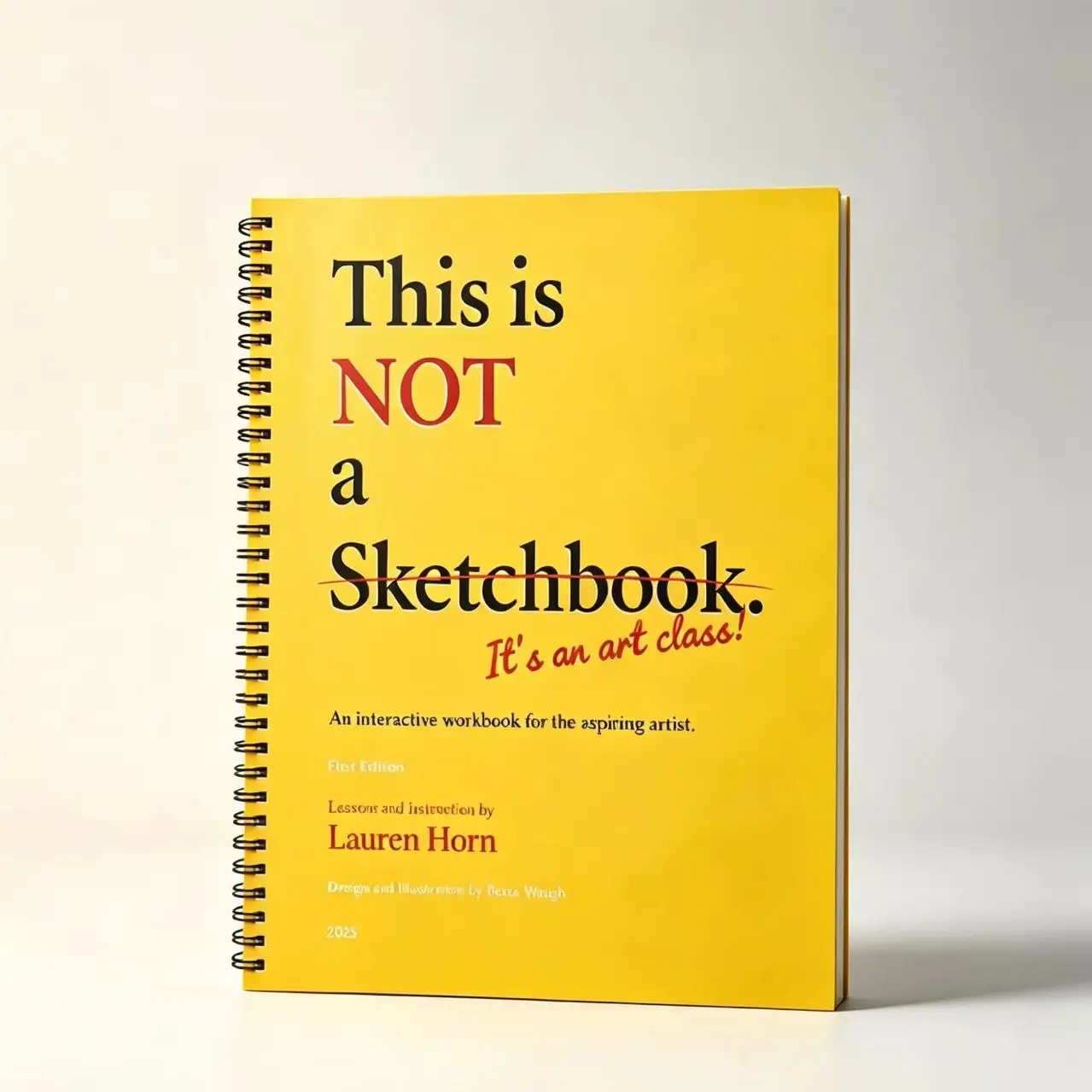 Art Journal Notebook Cover Lettering Spiral Bound Artist Sketchbook Durable Paper for Drawing Writing Note Taking