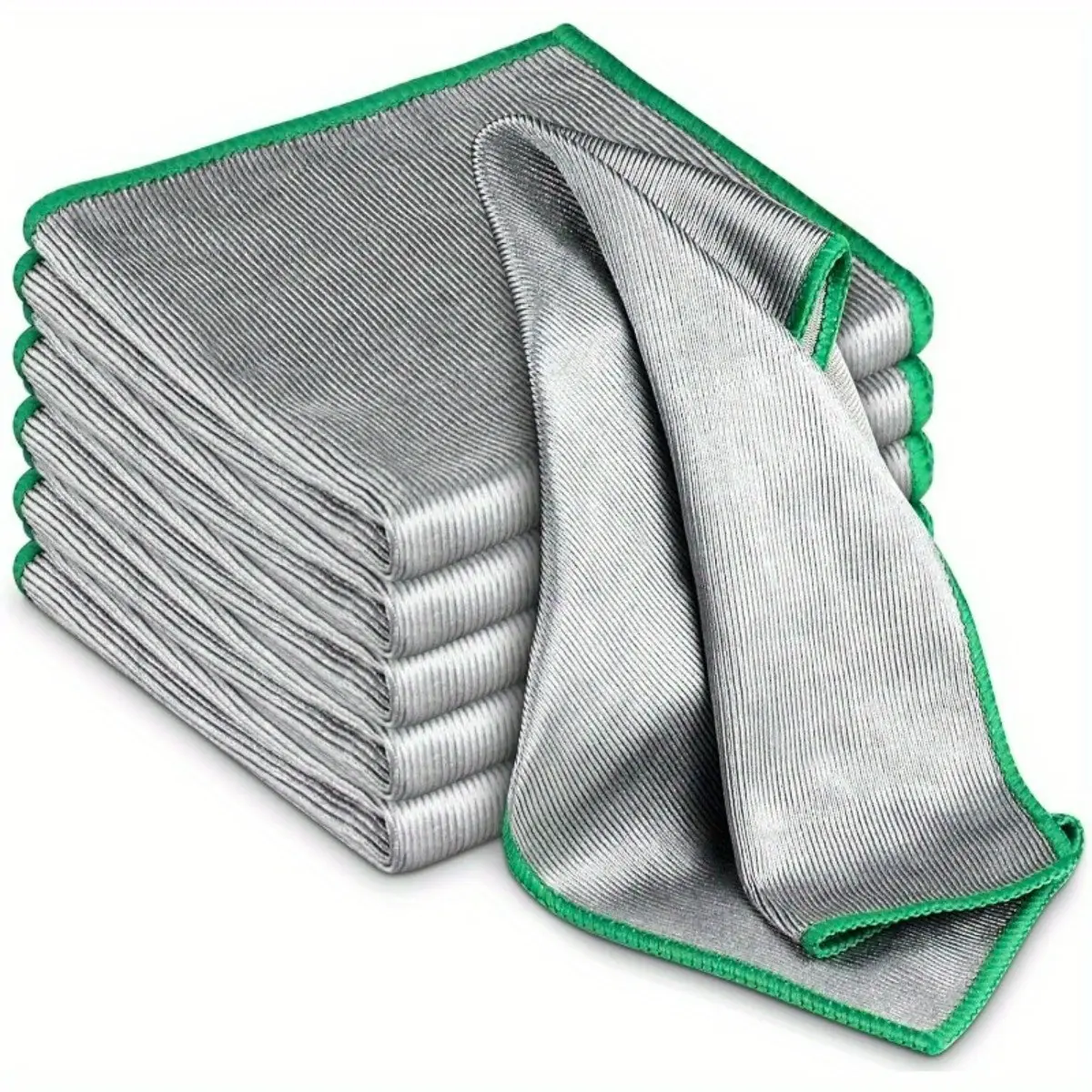 6pcs Pack Glass Polishing Cloth, Streak Free Miracle Cleaning Cloth, Lint Free Microfiber Cleaning Rags for Glasses Kitchen Dish Mirrors Easy Clean, 12" X 12"/30cm X 30cm