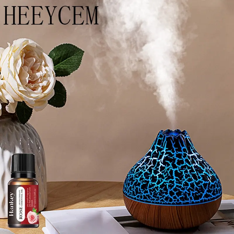 Flame Aromatherapy Diffuser Essential Oil Diffuser, 7 LED Mood Lights, Ultra-Quiet Modern Design, with Light Mist Humidifier, Suitable for Large Rooms, Home Bedrooms, Offices, Decorations, Halloween and Christmas Gifts