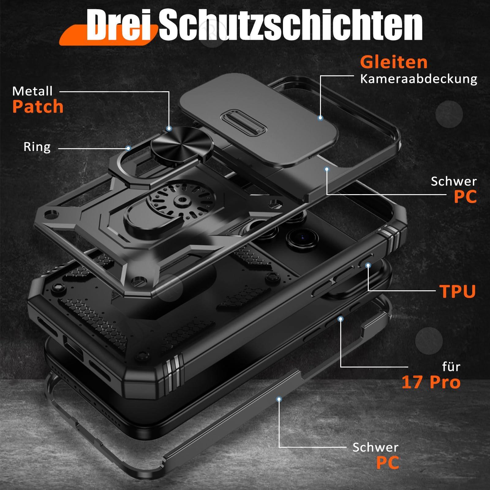 Case For iPhone 17 Pro Max 16 15 14 13 12 11 Pro Max Mini Plus 17e 16e Heavy Duty with Camera 360 Degree Kickstand Cover
